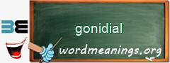 WordMeaning blackboard for gonidial